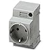 0804024, Power Outlet, Socket, CF, Gray,Screw Conn, DIN Rail, 250 VAC, 16A, VDE 0620-1, EO-CF/UT