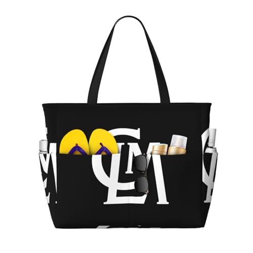 [BAIYUAN] トートバッグ 千葉ロッテマリーンズ 大容量 プールバッグ おしゃれ ビーチバッグ 手提げ 肩掛け 小物ポケット付き ビーチ ジム 銭湯 旅行 レディース 男女兼用 プレゼントのサムネイル