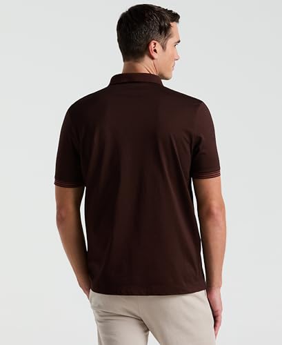 Perry Ellis Men's Icon Polo Shirt with Solid, Breathable, Moisture-Wicking Fabric (Sizes Small-5xl)3