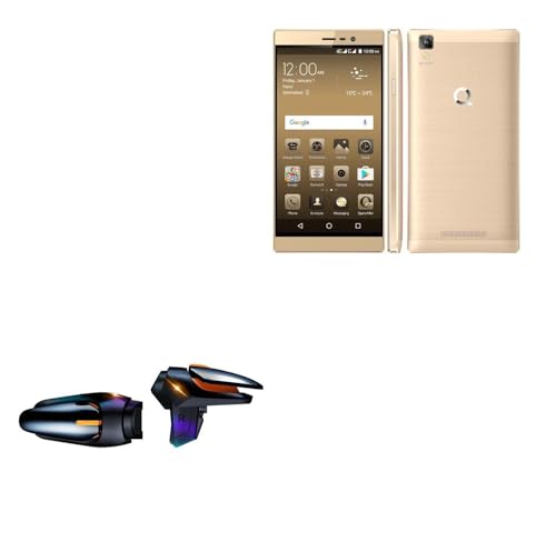 BoxWave Gaming Gear Compatible with QMobile E1 - Touchscreen QuickTrigger Auto, Trigger Buttons Autofire Gaming Mobile FPS - Jet Black