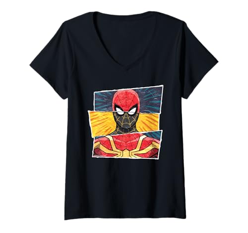 T-shirt Marvel Spider-Man col V pour femme au style No Way Home