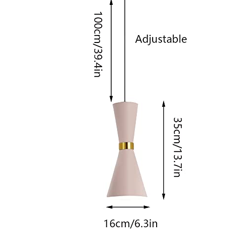 Suspension nordique macaron E27 avec câble réglable pour éclairage de bar