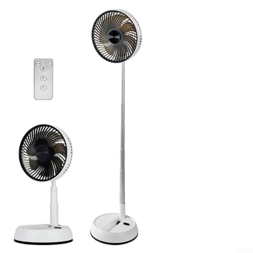 Ventilador plegable de altura ajustable con control remoto portátil USB ventilador oscilante para entornos pacíficos (2)