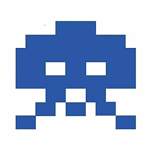 13 cm x 11,8 cm pour Arcade Space Invaders Pixel Autocollant De Voiture Moto Sticker Réfrigérateur