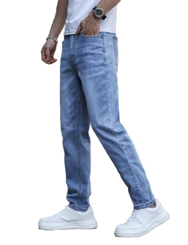 Mywinway Skinny Jeans for Men Spring Summer Stretch Straight Leg Mid Rise Slim Fit Fashion Stretchy Denim Jeans Pants4