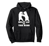 Split Lip vs The Boss Grizzly Bear Banff national park Pullover Hoodie