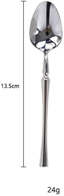 Silverware Set, 1/4/6/8 Pieces Small Waist Restaurant Household 304 Stainless Steel Coffee Spoon Tea Spoon Tableware(8 Pieces)