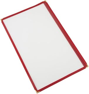 CAC Foodservice 1 Pocket Menu Cover MCP1-914RD Red 8.5x11 inch