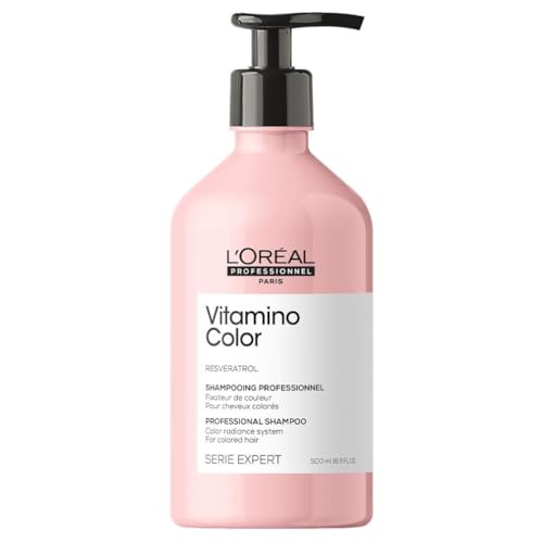 L'Oréal Professionnel, Kleurbeschermende Shampoo, Voor Gekleurd Haar, Beschermt tegen Kleurvervaging Voor Meer Glans, Met Resveratrol, Vitamino Color, 500ml