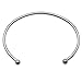 Silver Plated Bangle Cuff Bracelet For European Style Beads Screw End Large