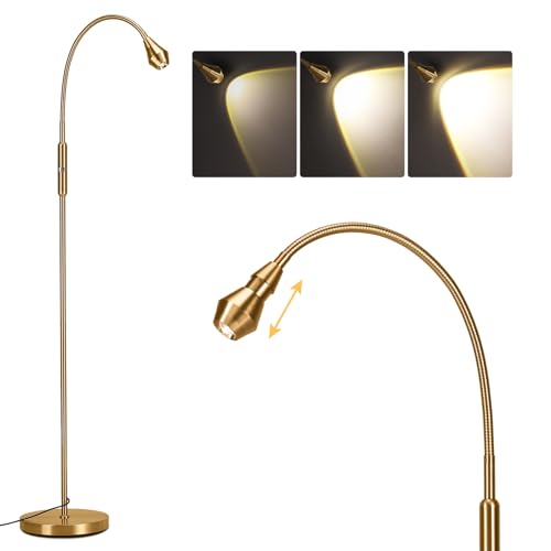 SUNMORY Adjustable LED Beam Floor Lamps for Living Room, Reading Lamp with Flexible Gooseneck...