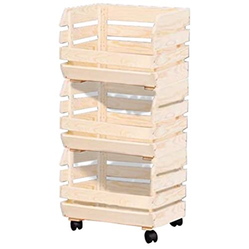 KESPER 69581 Kartoffel- und Obsthorde aus Kiefernholz 3-tlg. /...