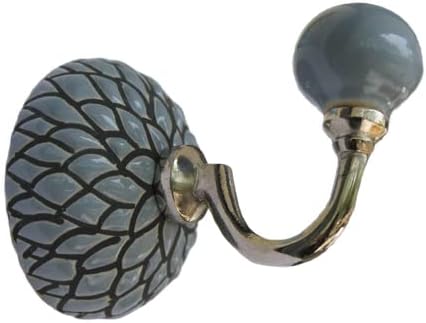 Miniatura 3 de PARIJAT HANDICRAFT Pintado a mano de cerámica bellamente coloreado gancho de pared gancho titular de la llave sombrero ropa colgadores de toallas de