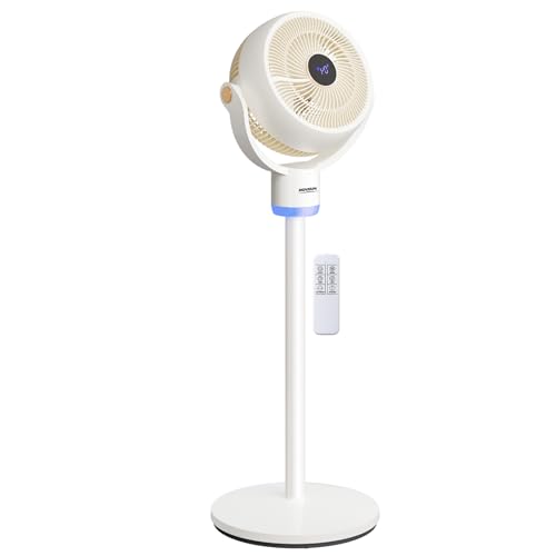 ROVSUN Ventilateur sur Pied Silencieux 3 en 1, Circulateur d’Air Puissant, 3 Vitesses, Minuterie 12H, Télécommande + Écran LED, Oscillation 90° H / 120°...
