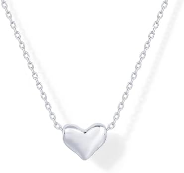 PAVOI 14K Gold Plated Heart Pendant Necklace for Women | Dainty Valentines Love Pendant Necklaces