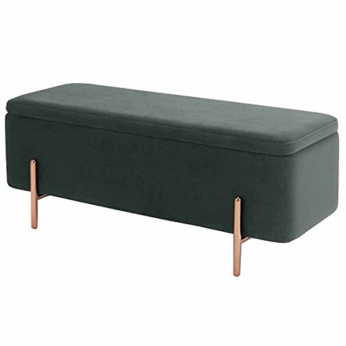 Pouf de rangement pliable avec charnière de sécurité anti-pincement - 2