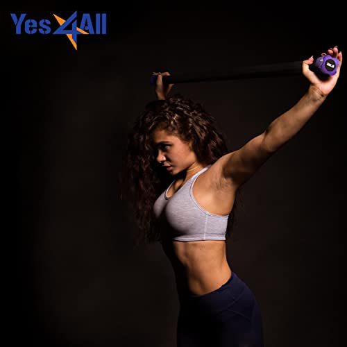 image for Yes4All Total Body Workout Weighted Pilates Bar, Body Bar For Exercise