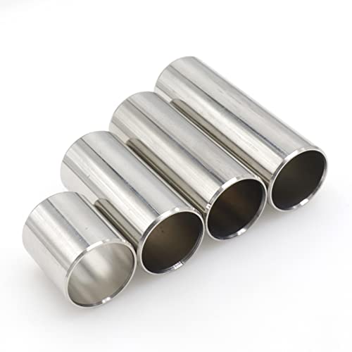Cheerock 4pcs Guitar Slides Set, 4 Sizes Guitar Slide 1.1/2/2.36/2.75inch, Stainless Steel Guitar...