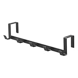 YAMAZAKI home Smart Wide Over the Door Rack, Black