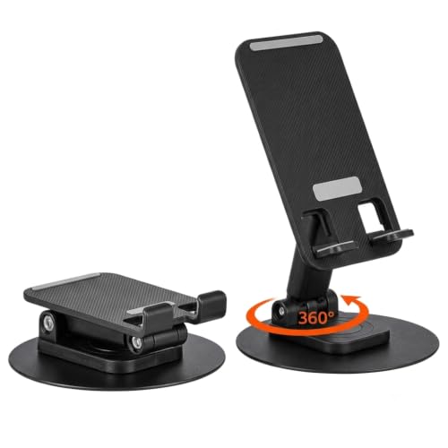 Image of Mobile Holder Stand Adjustable 360 Rotating, Cell Phone Stand Perfect for Video Table Online Class Home Bed Flexible Charging Hand Bike Movie Office Gift Desktop Heavy Duty