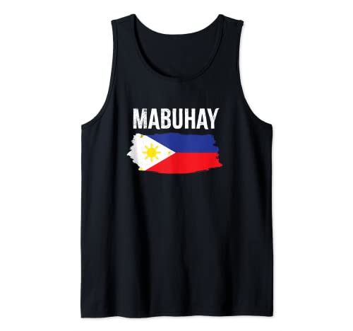 Mabuhay Filipino Greetings - Bandera de Filipinas Camiseta sin Mangas