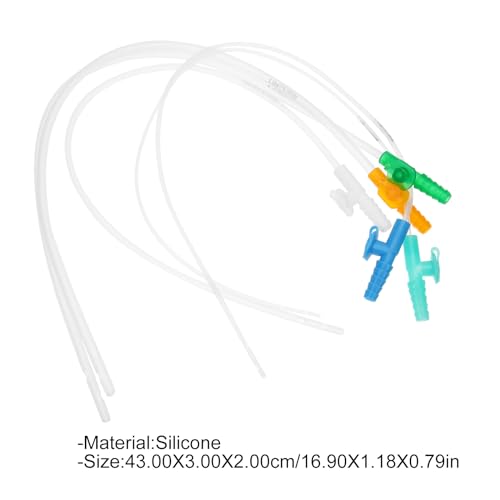 ULTECHNOVO 10pcs Kids Phlegm Remover Disposable Silicone Suction Tubes for Sputum Aspirator Sputum Suction Machine