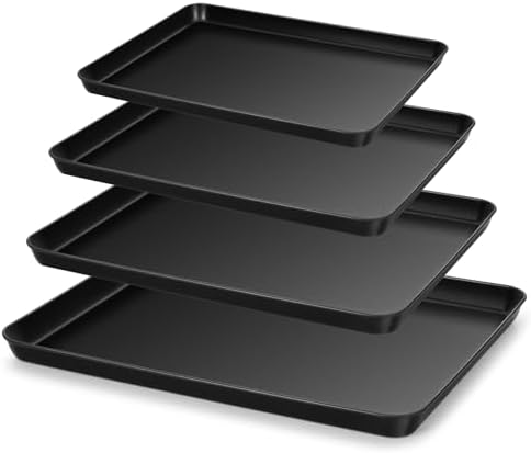 HaWare Backblech, großes antihaftbeschichtetes Ofenblech, 4er-Set...