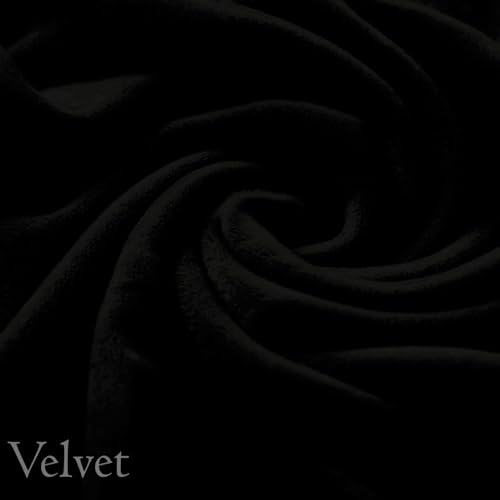 Image of HOKIPO 200 GSM Premium Velvet Sofa Cover 1 Seater Fully Covered, Black (NEW-AR-4736-BLK)
