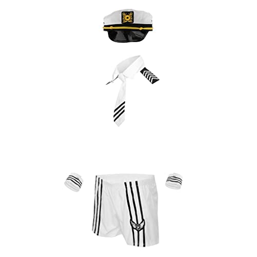 Jeu privé et scène de fête réussis avec le costume lingerie marinière doux