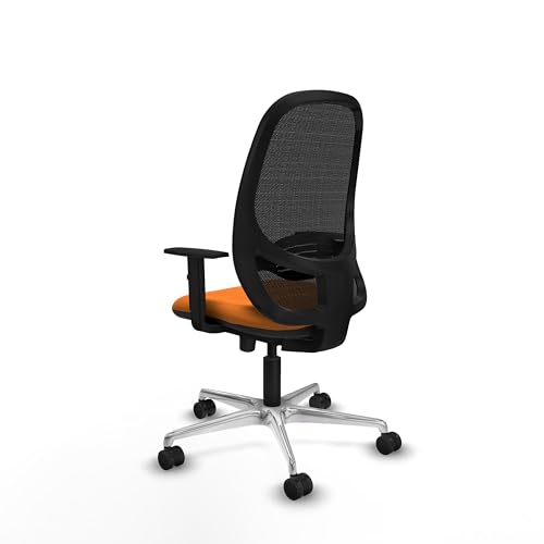 Chaise de bureau inclinable orange fauteuil ergonomique synchrone