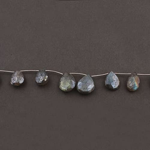 Labradorite silver coated poire pour créer des colliers bohèmes chics d'été
