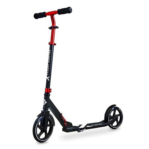 Patinete Urbano X200 Electro Red – Scooter Plegable con Ruedas PU de 200 mm, Deck de Aluminio Reforzado y Manillar Ajustable