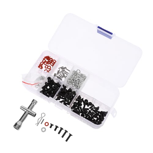 SOESFOUFU 240pcs Boxed Rc Car Screw Kit Hardware Fasteners Assortment Car Body Clips