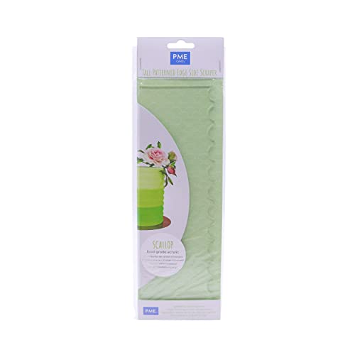 PME PS64 Scallop Edge Side Scraper for Cake Decorating-10 inches, Transparent, 8.89 cm x 25.4 cm - Image 3