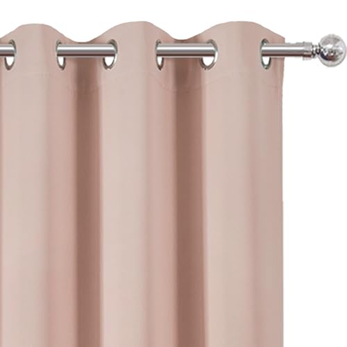 Image of LEMOMO Blush Thermal Blackout Curtains /38 x 63 Inch /Set of 2 Panels Room Darkening Curtains for Bedroom