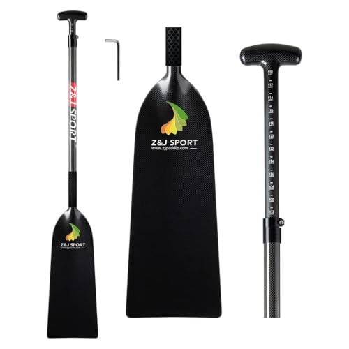 ZJ Sport Regolabile in Fibra di Carbonio di Drago Barca pagaie con Manico Ovale Onda T