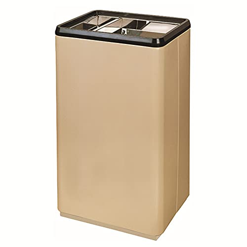 Poubelle verticale carrée en acier inoxydable premium pour hôtels et résidences