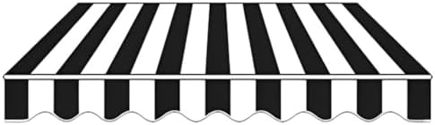 Retractable Waterproof Garden Awning Canopy, 4x2.5m Sunshade Shelter with Stripe Design & Front Valance, Durable Outdoor Patio Cover, Ideal for Backyard & Deck