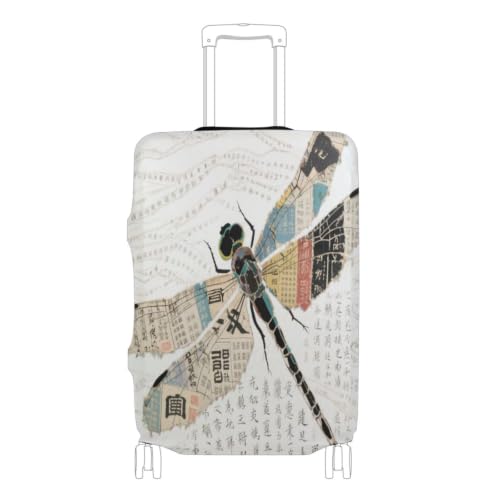 Housse de valise de qualité supérieure motif calligraphie libellule format classique