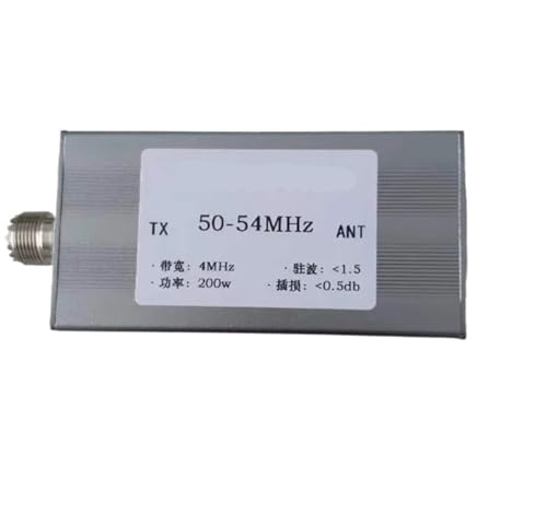 Filtro BPF 50MHz-54MHz de 200 vatios que elimina interferencias en la banda de 6m
