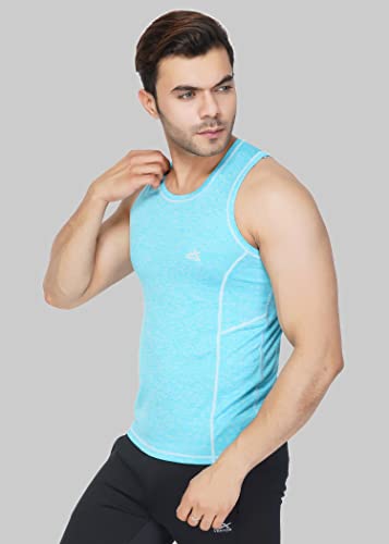 Image of Vector X OMT-199 Men Sleeveless Tshirt, Textured Vest for Men, Polyester Sando for Gym, Cycling, Running, & Other Sports