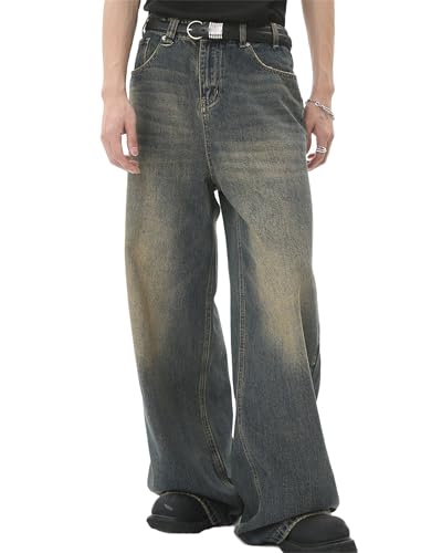 Men's Premium Select Custom Fit Loose Straight Leg Jean Cotton Denim Pants