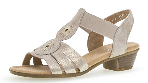 Gabor 22.474 Damen Sandalen,Riemchensandale, Frauen,Sandalette,Sommerschuh,Absatz,Comfort-Mehrweite,Muschel,6.5 UK