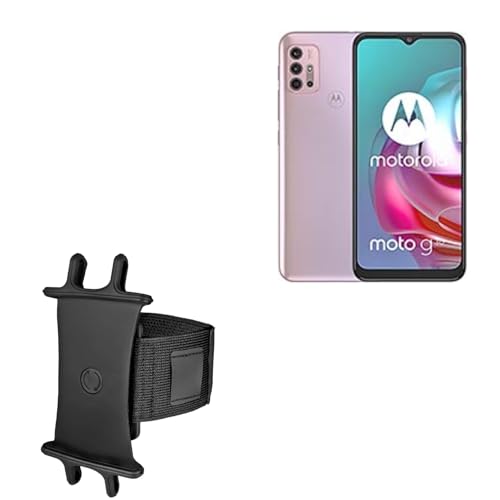 BoxWave Holster Compatible with Motorola Moto G60 - ActiveStretch Sport Armband, Adjustable Armband for Workout and Running - Jet Black