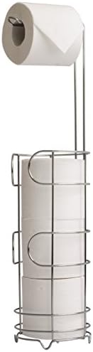 simplywire  Freestanding Toilet Roll Holder with Storage - Chrome