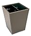 Hospitality Source Brown Leatherette Waste Bin with Split Recycle Liners