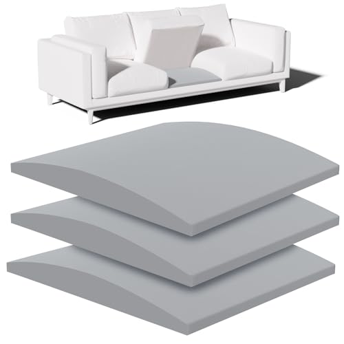 Foamagic Couch Cushion Support, Sofa Cushion Support for Sagging Couch Seat, 22x22x2.4in, Couch Replacement Insert, High Density Foam Furniture Seat Sagging Repair, Trapezoid 40D, Grey Set of 3