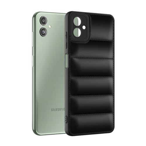 Image of Plus Puffer Case Camera Protection Soft Back Cover for Samsung Galaxy F14 5G - Black