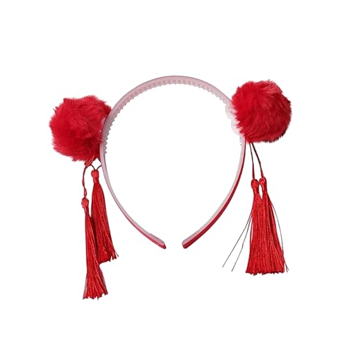 SJFBJNJHJ Chinese Hair Accessories Creative Red Tassel Headband with...