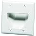 DataComm Electronics 45-0002-WH 2-Gang Recessed Cable Plate (White)